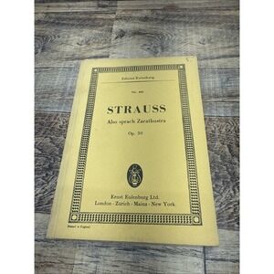 Strauss Also Sprach Zarathustra Op.30 Score #444 Eulenburg England VTG